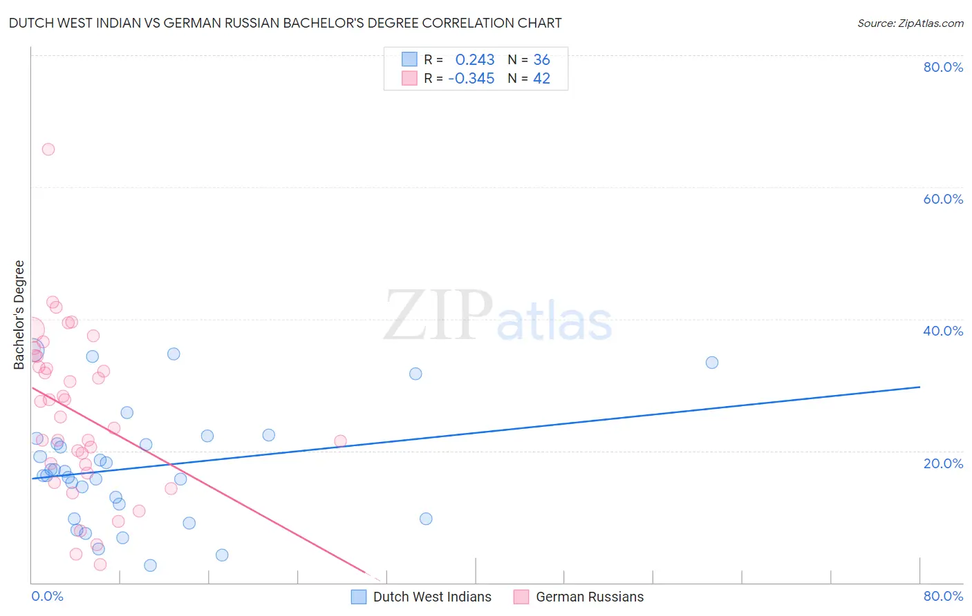 Dutch West Indian vs German Russian Bachelor's Degree