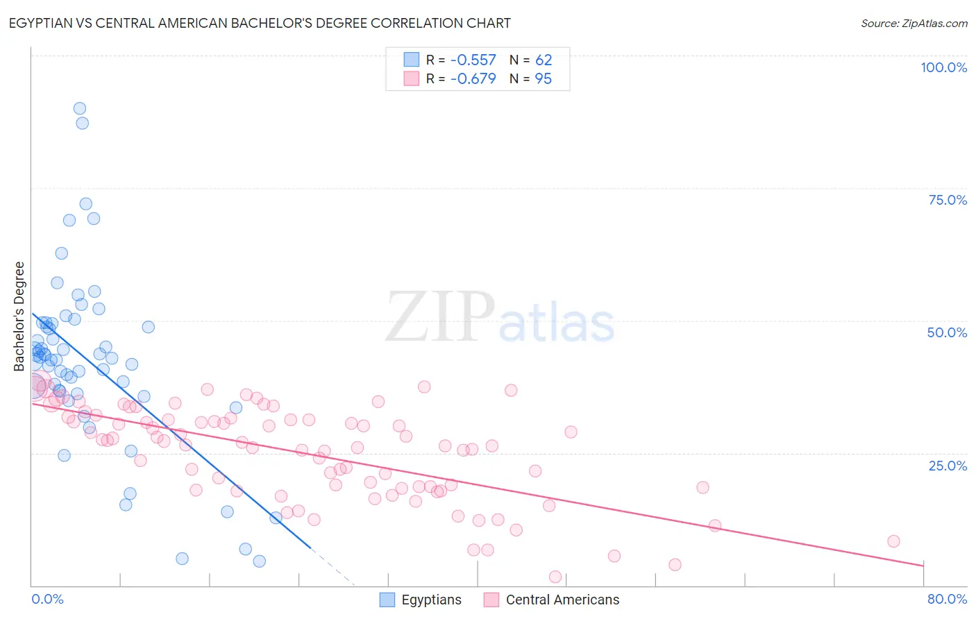 Egyptian vs Central American Bachelor's Degree