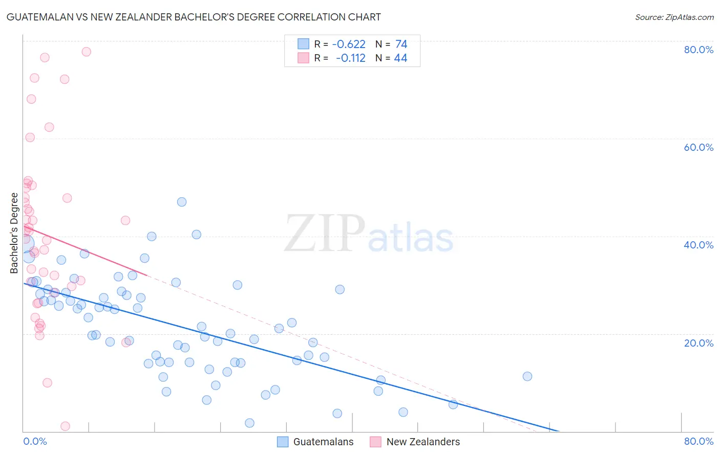 Guatemalan vs New Zealander Bachelor's Degree