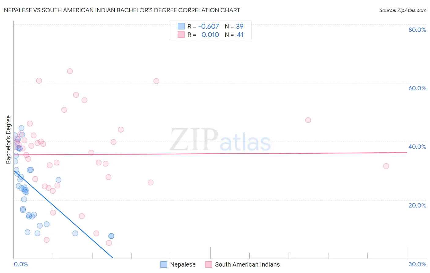 Nepalese vs South American Indian Bachelor's Degree