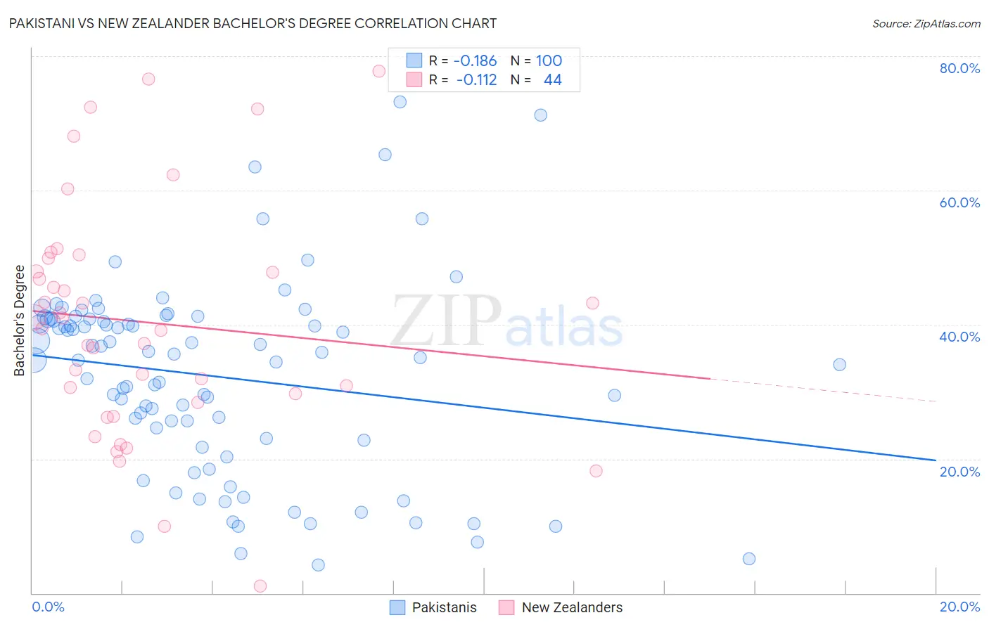 Pakistani vs New Zealander Bachelor's Degree