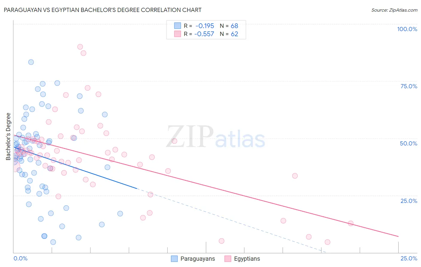 Paraguayan vs Egyptian Bachelor's Degree