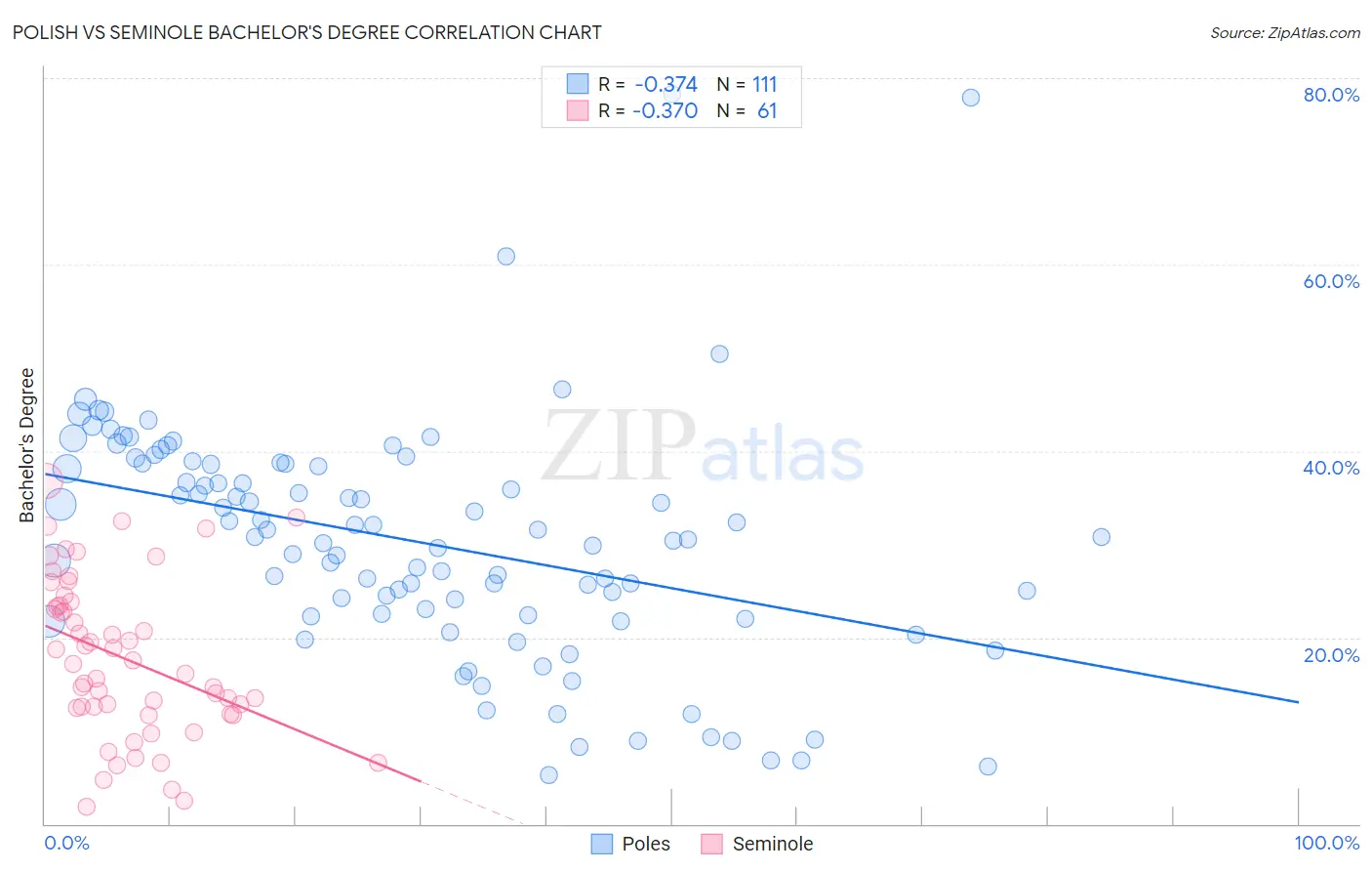 Polish vs Seminole Bachelor's Degree