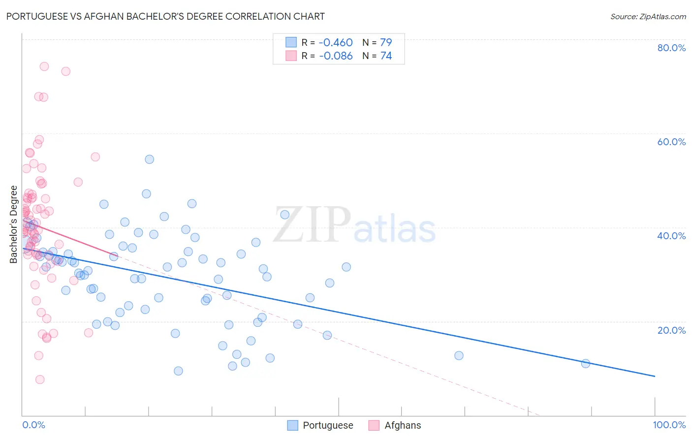 Portuguese vs Afghan Bachelor's Degree