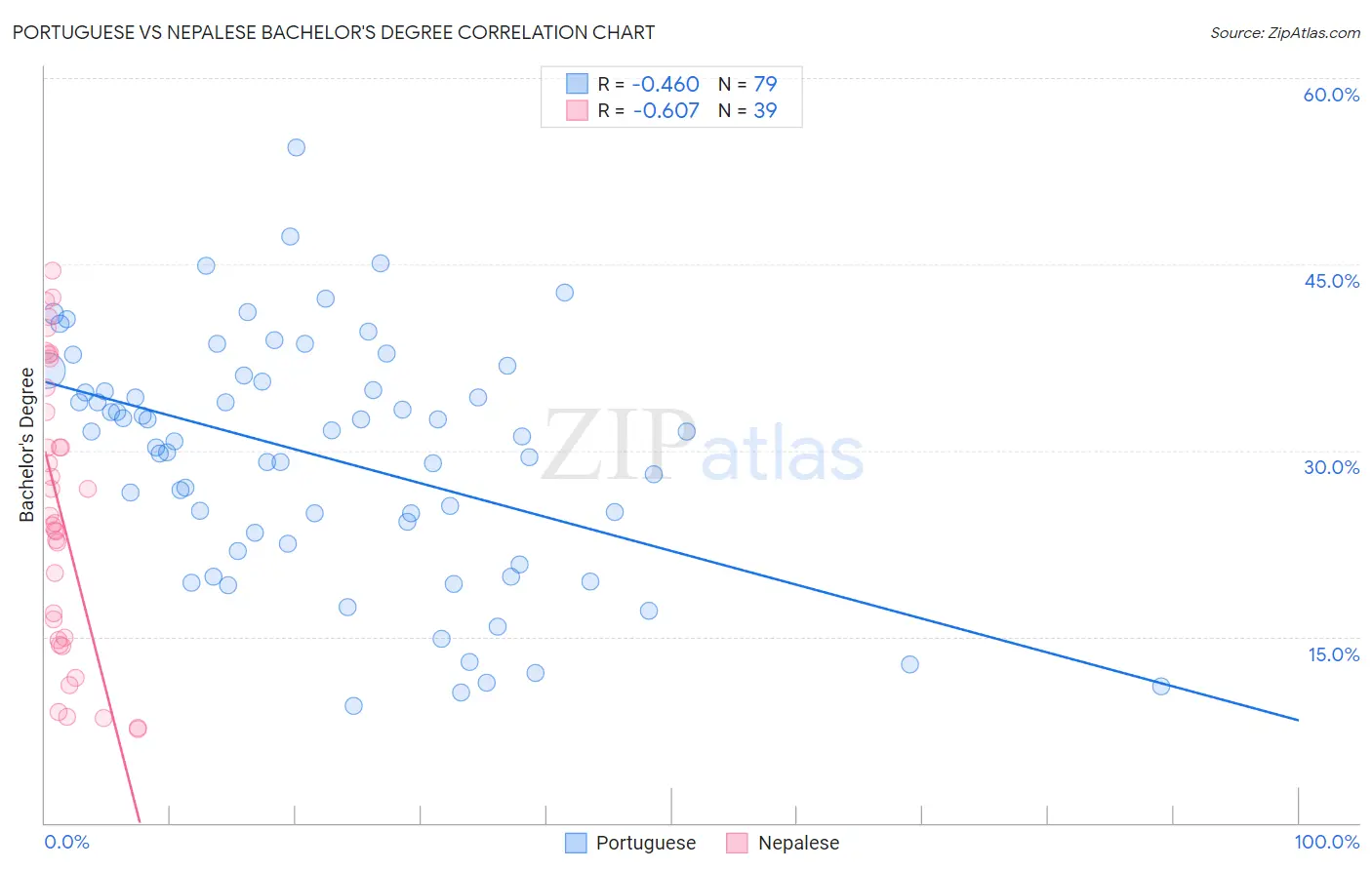 Portuguese vs Nepalese Bachelor's Degree