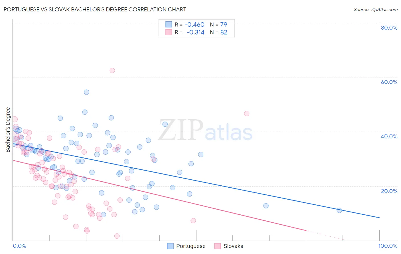 Portuguese vs Slovak Bachelor's Degree