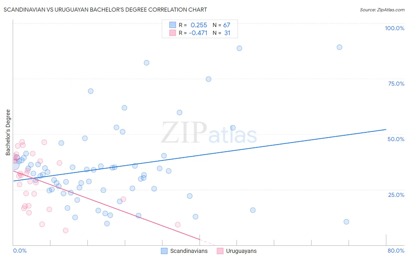 Scandinavian vs Uruguayan Bachelor's Degree