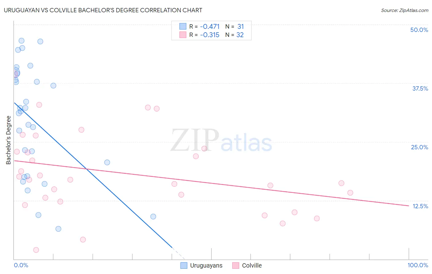Uruguayan vs Colville Bachelor's Degree