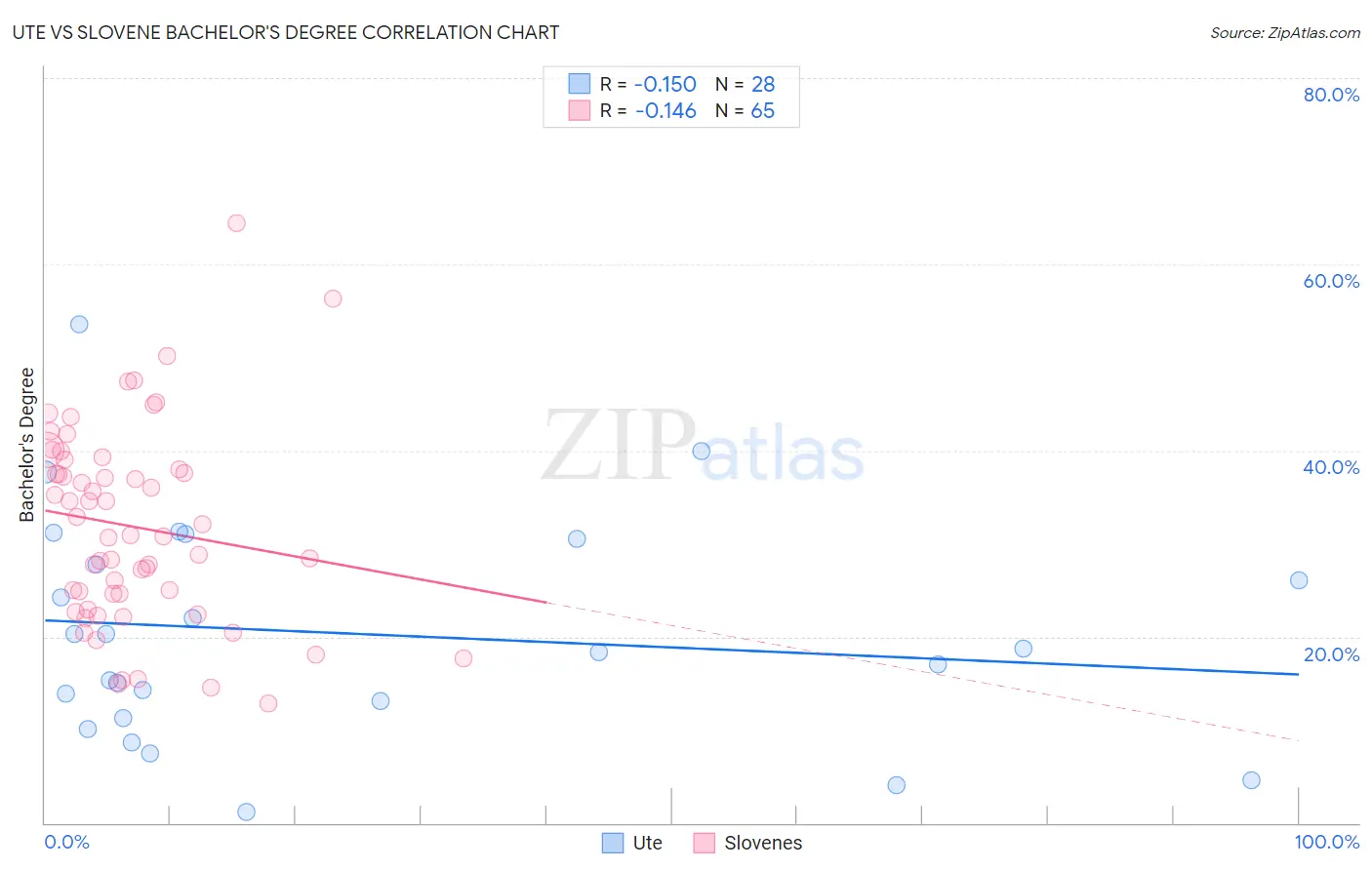 Ute vs Slovene Bachelor's Degree