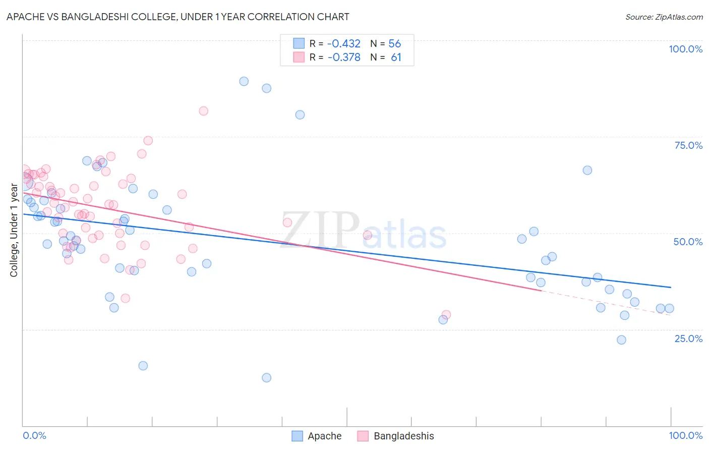 Apache vs Bangladeshi College, Under 1 year