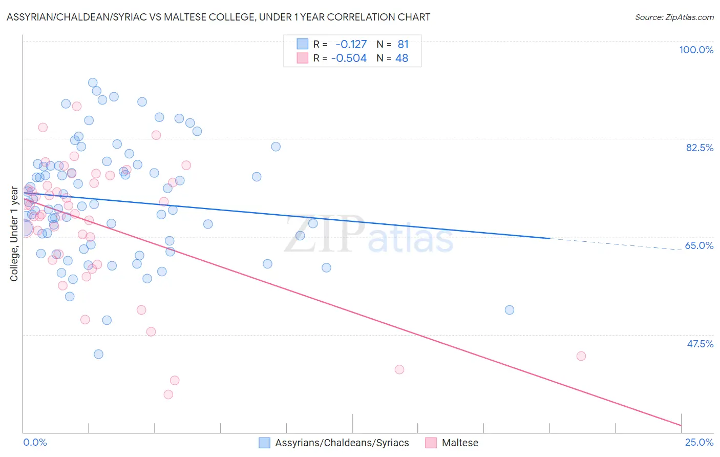 Assyrian/Chaldean/Syriac vs Maltese College, Under 1 year