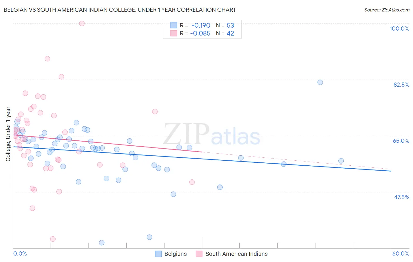 Belgian vs South American Indian College, Under 1 year