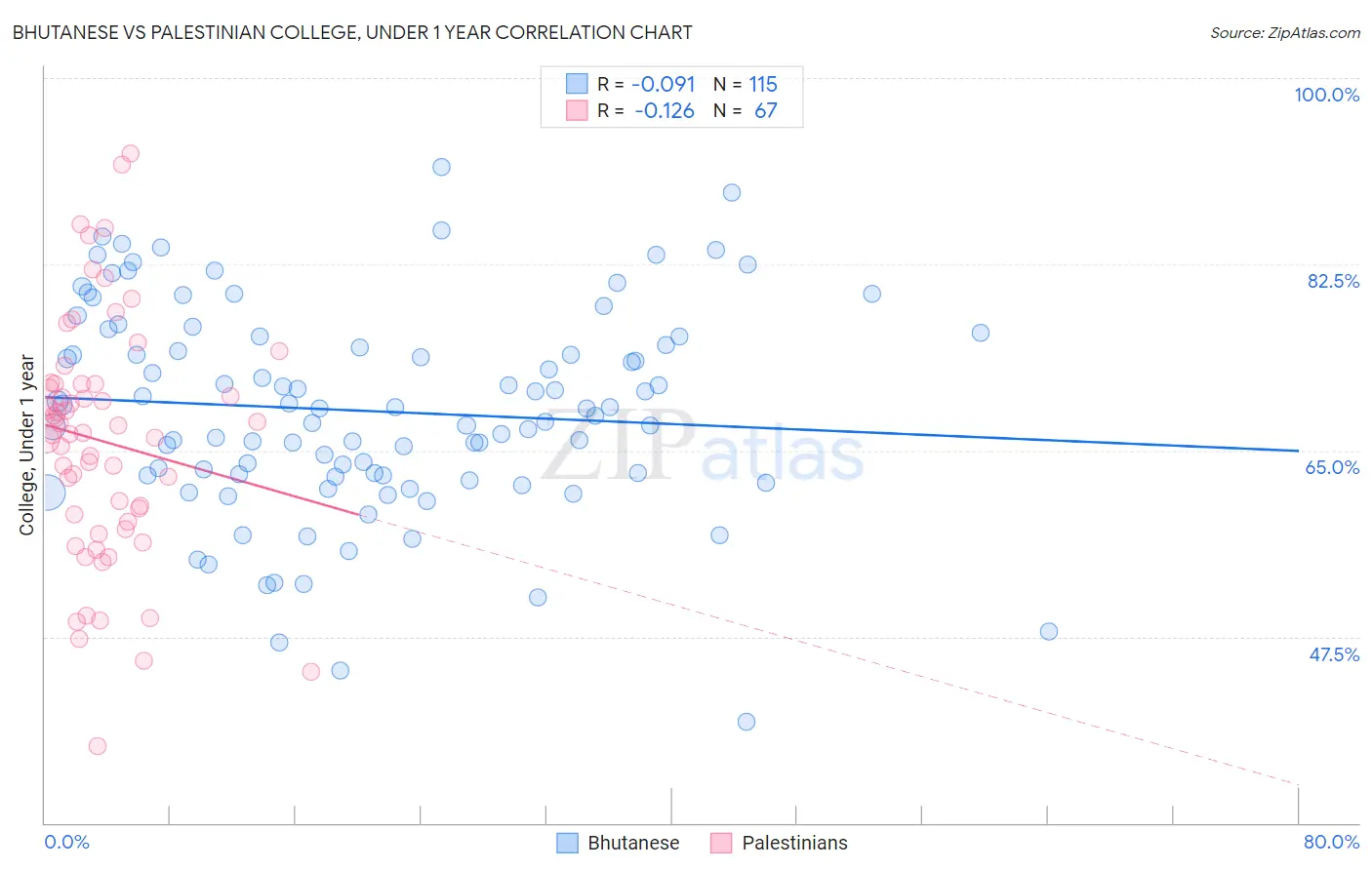 Bhutanese vs Palestinian College, Under 1 year