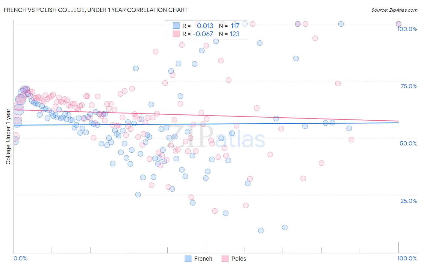 French vs Polish College, Under 1 year