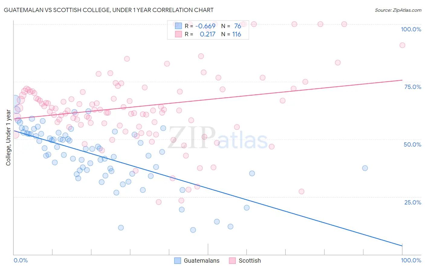 Guatemalan vs Scottish College, Under 1 year