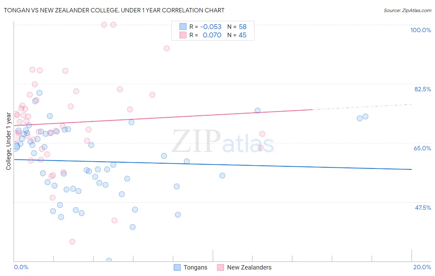 Tongan vs New Zealander College, Under 1 year