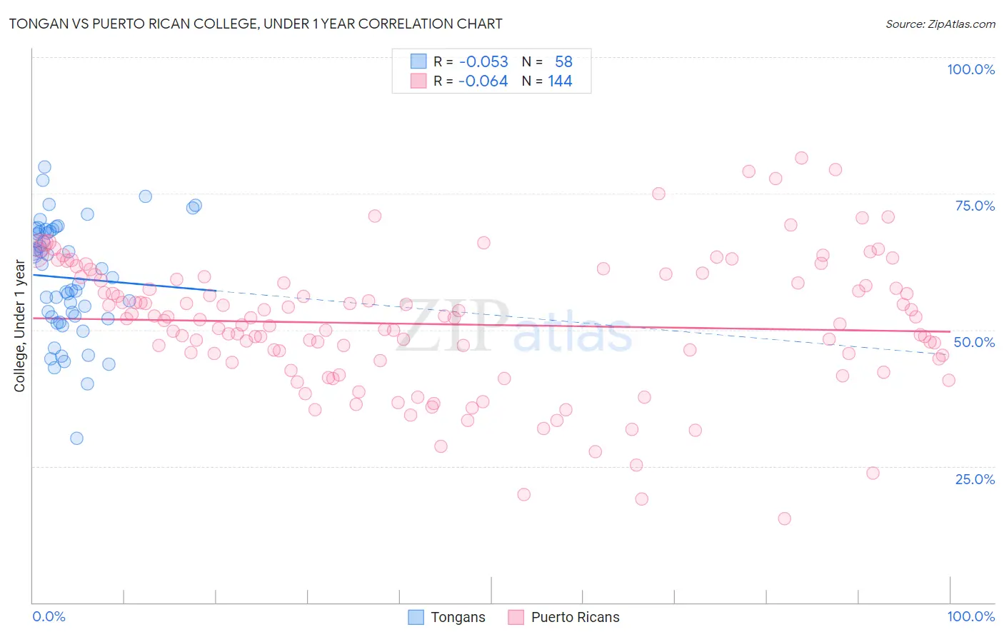 Tongan vs Puerto Rican College, Under 1 year