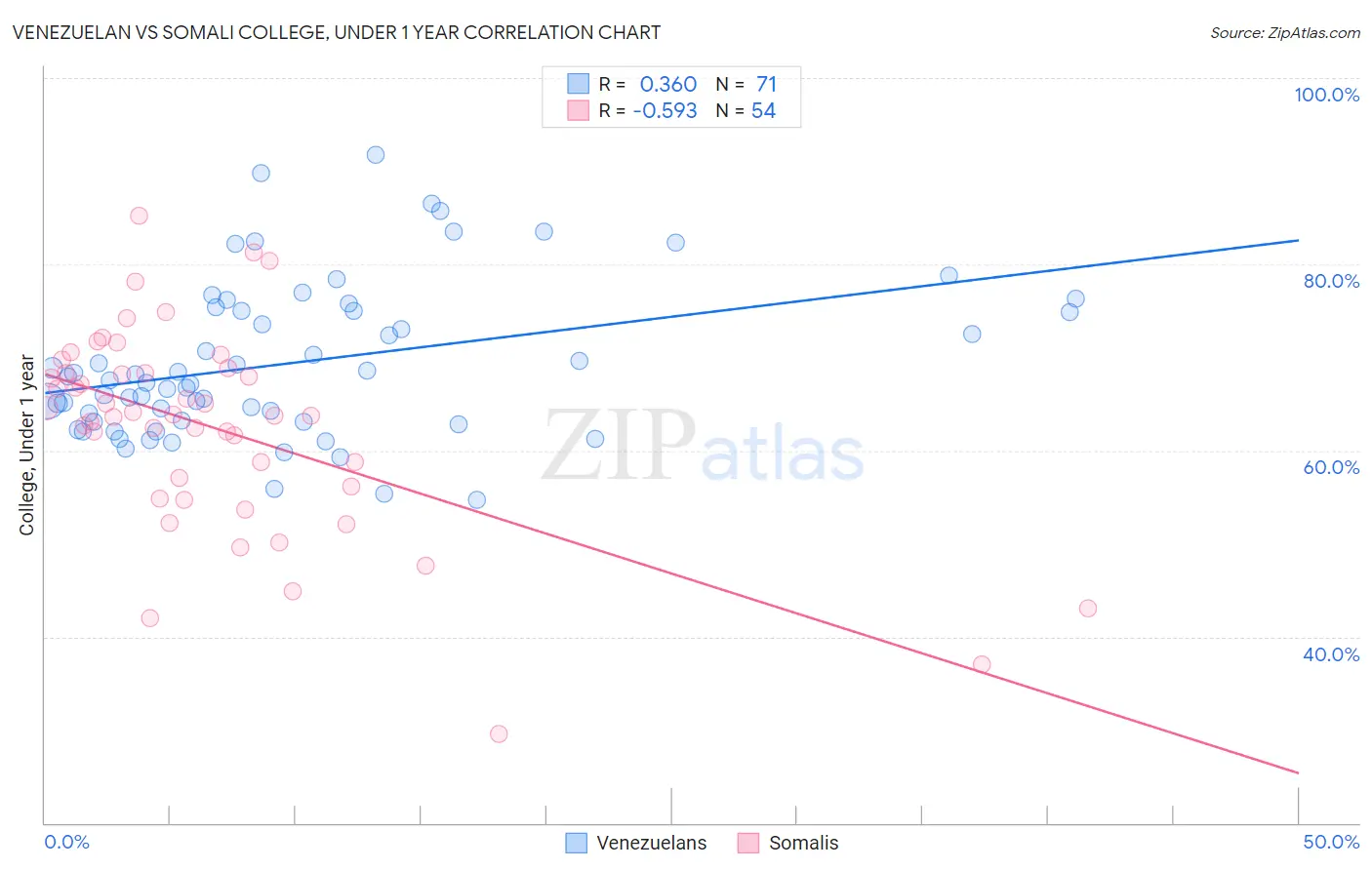 Venezuelan vs Somali College, Under 1 year