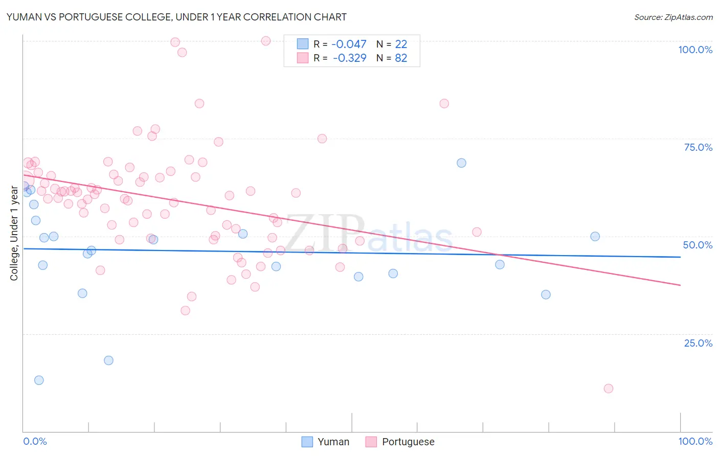 Yuman vs Portuguese College, Under 1 year