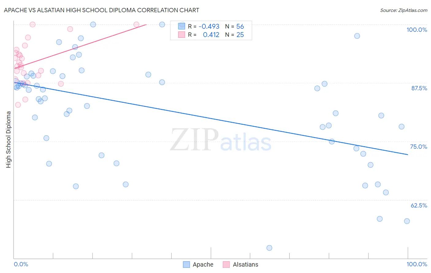 Apache vs Alsatian High School Diploma