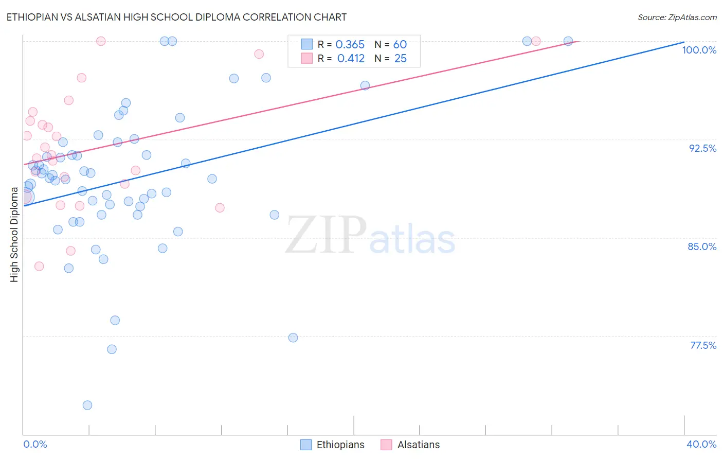Ethiopian vs Alsatian High School Diploma