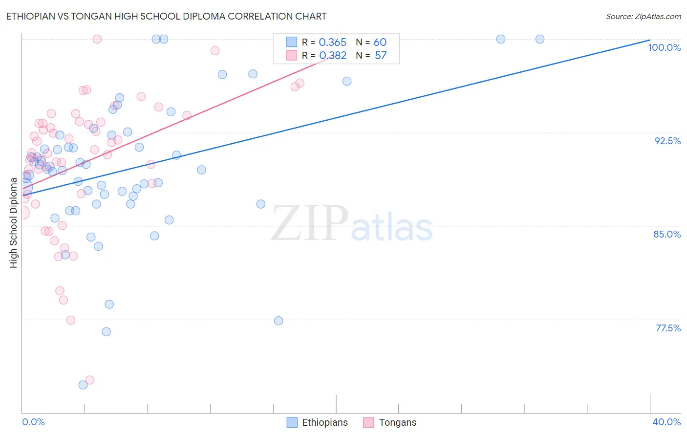 Ethiopian vs Tongan High School Diploma