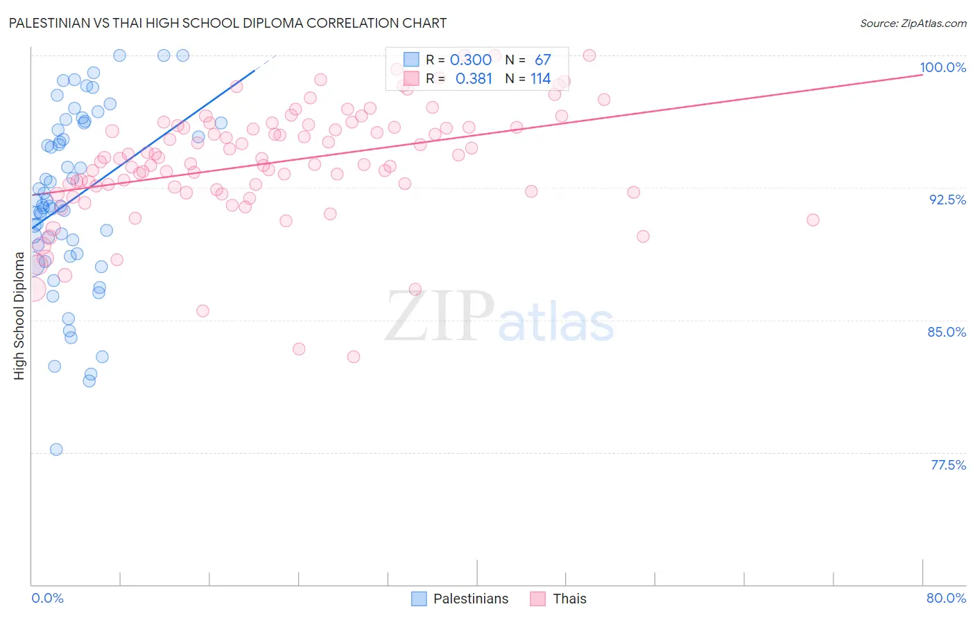 Palestinian vs Thai High School Diploma