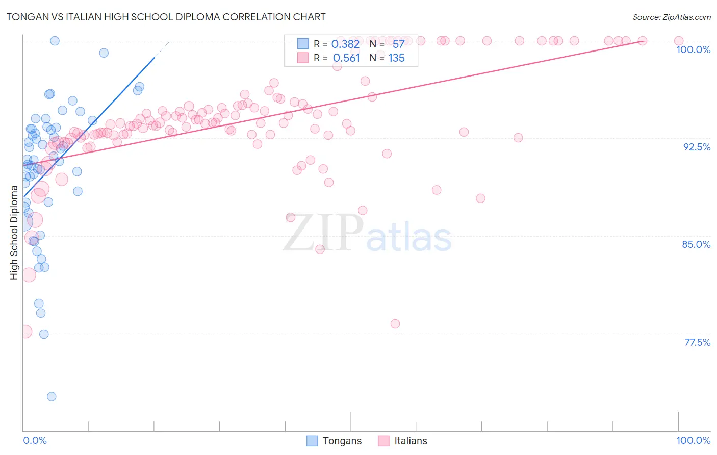 Tongan vs Italian High School Diploma