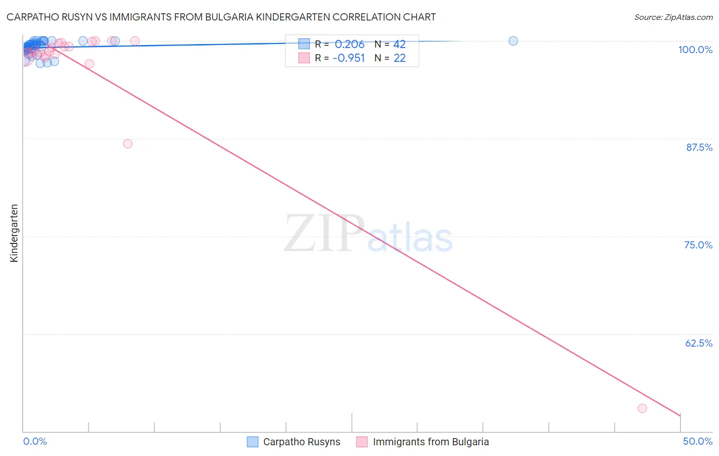 Carpatho Rusyn vs Immigrants from Bulgaria Kindergarten