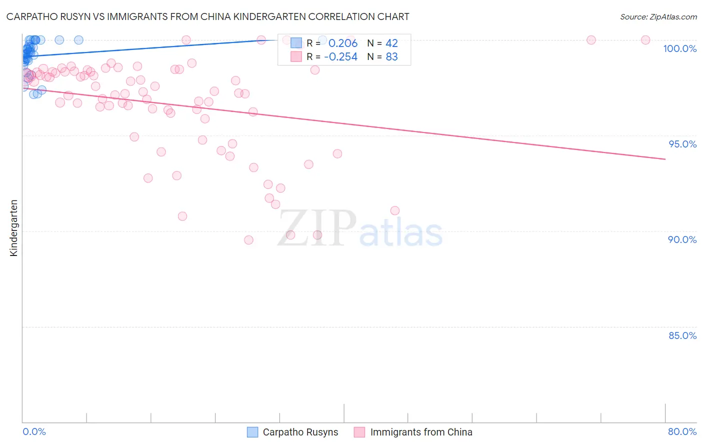 Carpatho Rusyn vs Immigrants from China Kindergarten