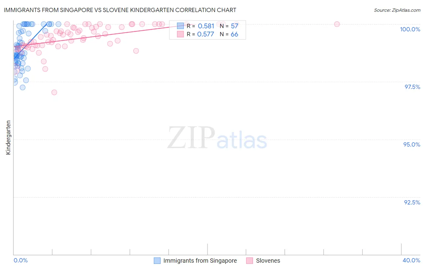 Immigrants from Singapore vs Slovene Kindergarten