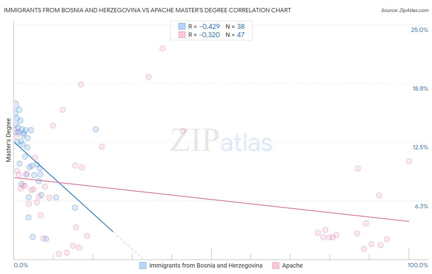 Immigrants from Bosnia and Herzegovina vs Apache Master's Degree