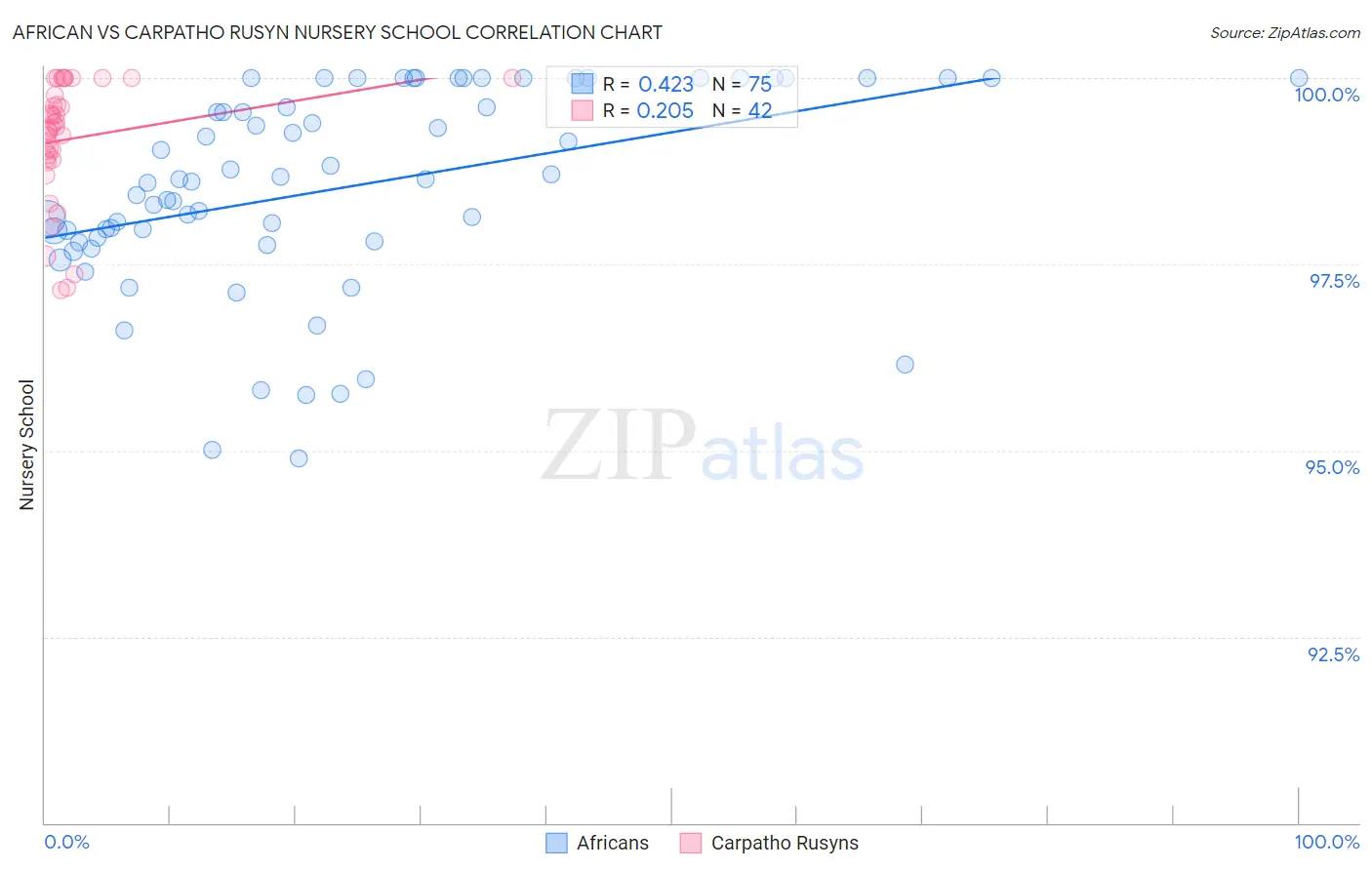African vs Carpatho Rusyn Nursery School