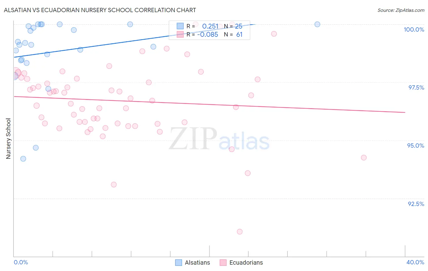 Alsatian vs Ecuadorian Nursery School