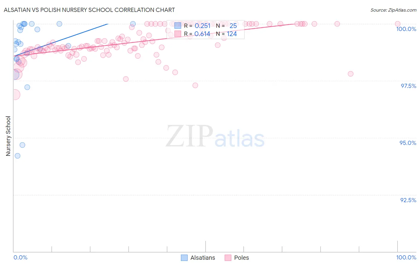 Alsatian vs Polish Nursery School