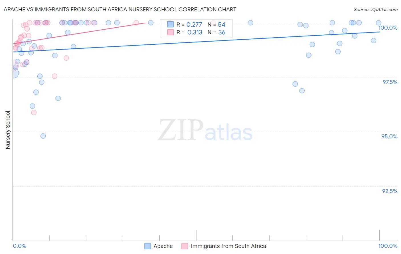 Apache vs Immigrants from South Africa Nursery School