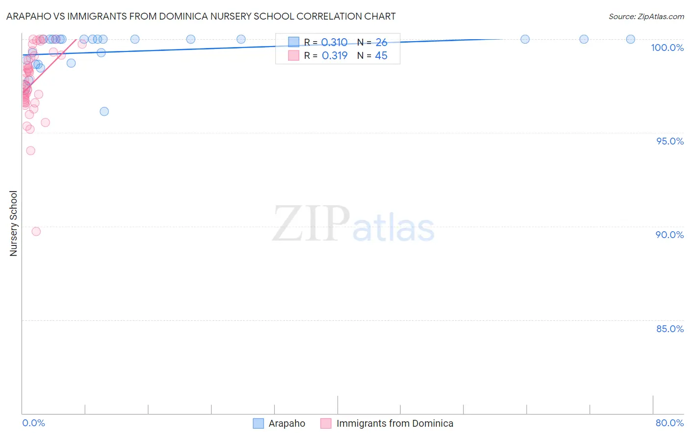 Arapaho vs Immigrants from Dominica Nursery School