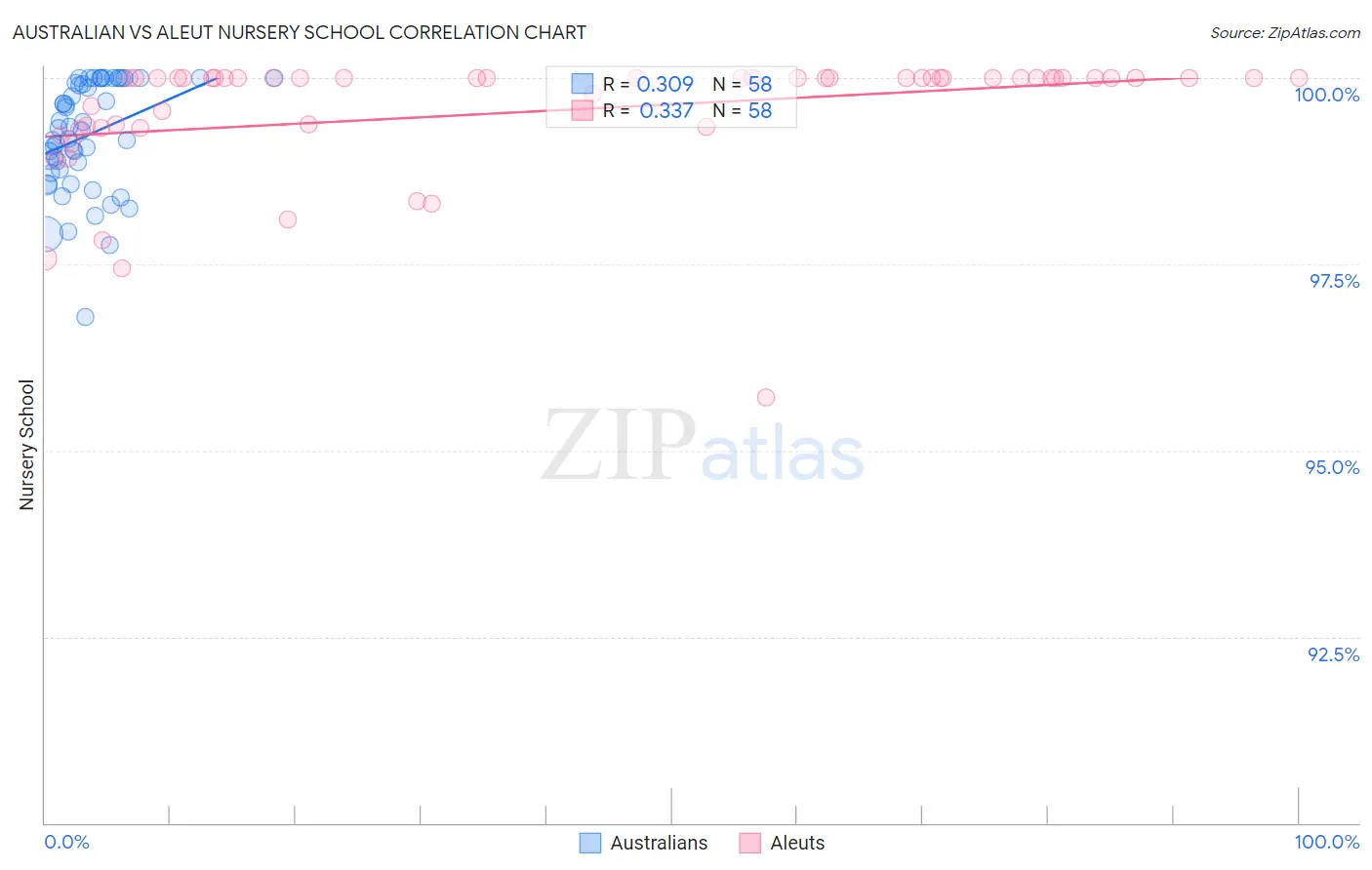 Australian vs Aleut Nursery School