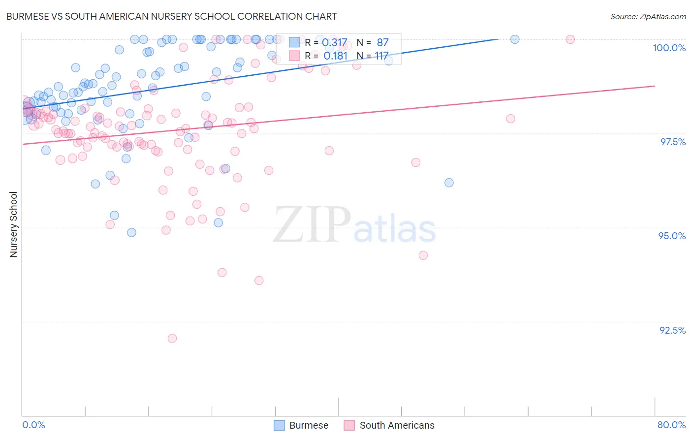 Burmese vs South American Nursery School