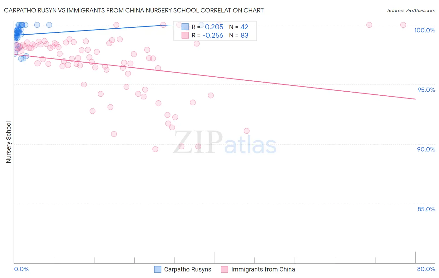 Carpatho Rusyn vs Immigrants from China Nursery School