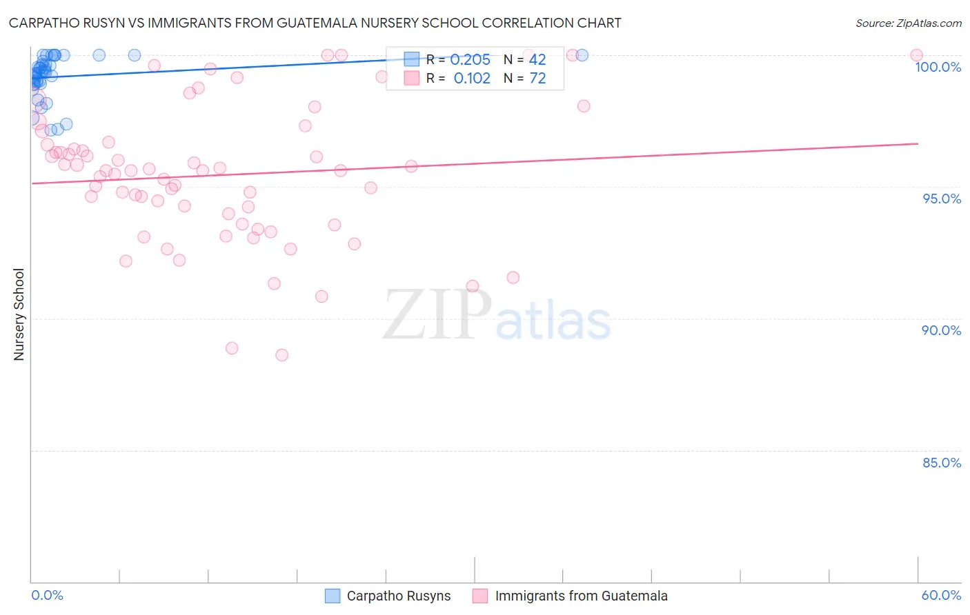 Carpatho Rusyn vs Immigrants from Guatemala Nursery School