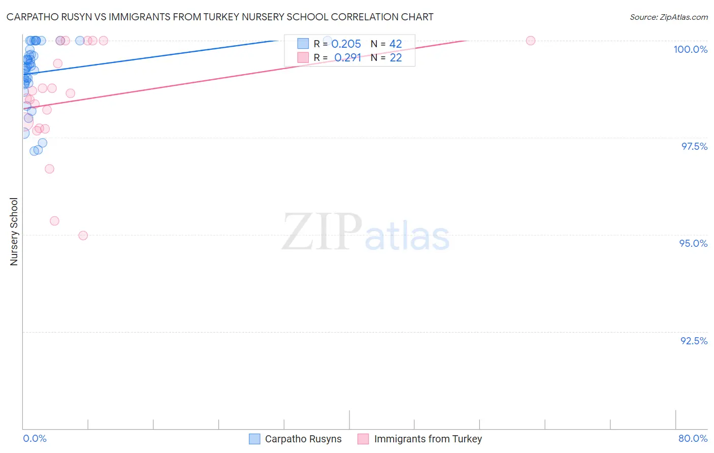 Carpatho Rusyn vs Immigrants from Turkey Nursery School