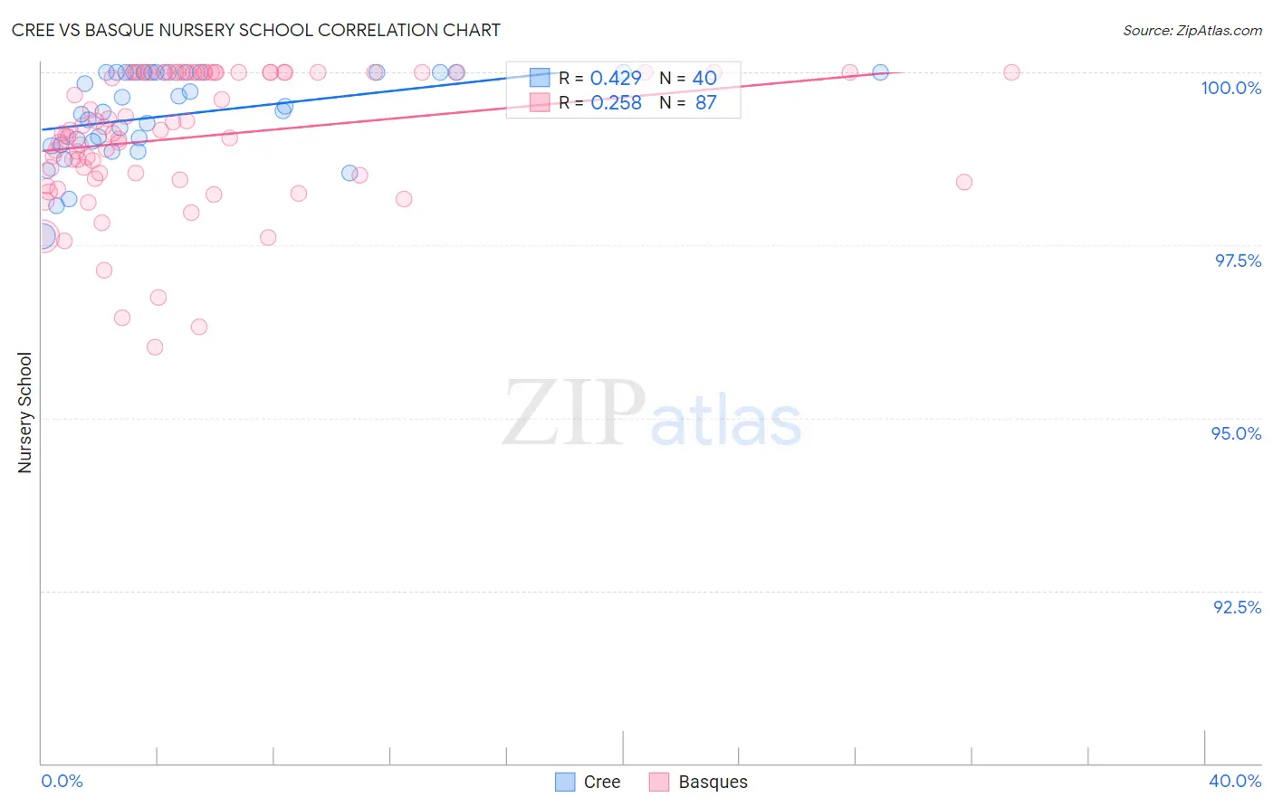 Cree vs Basque Nursery School