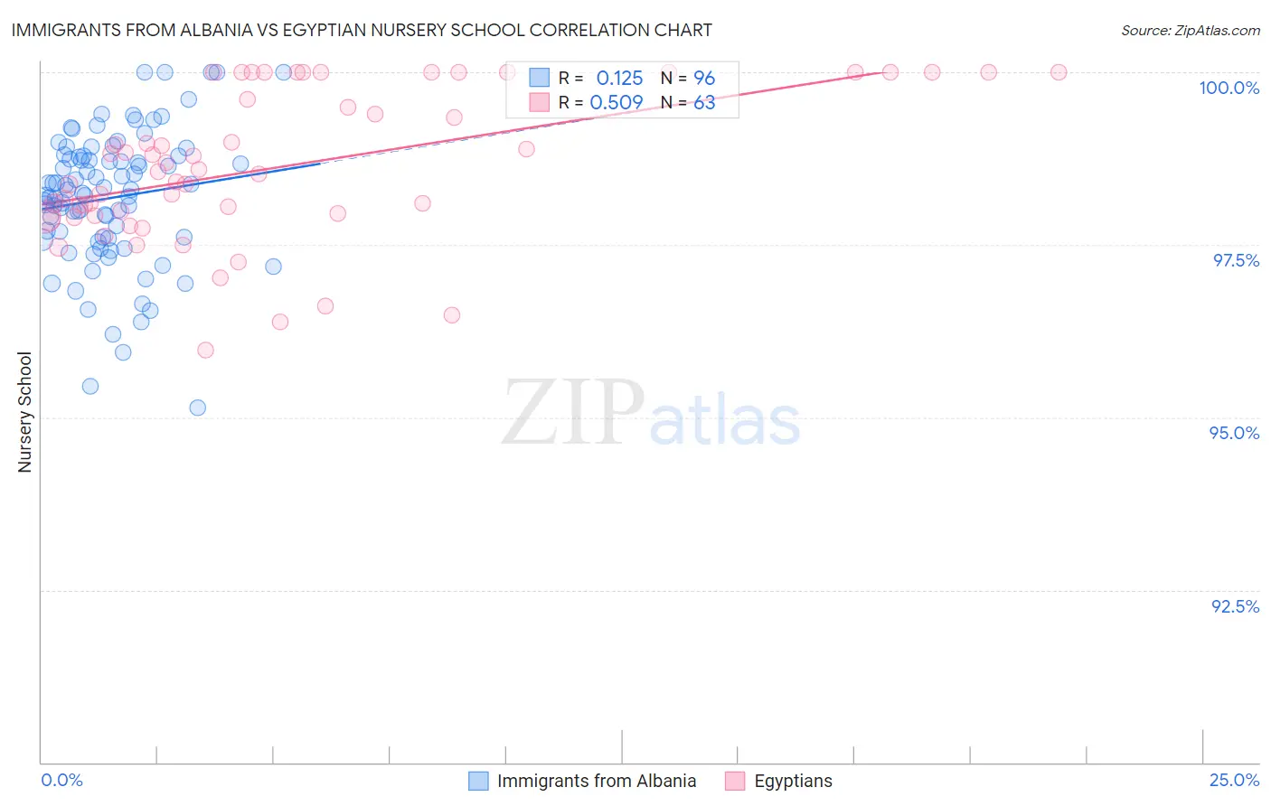 Immigrants from Albania vs Egyptian Nursery School