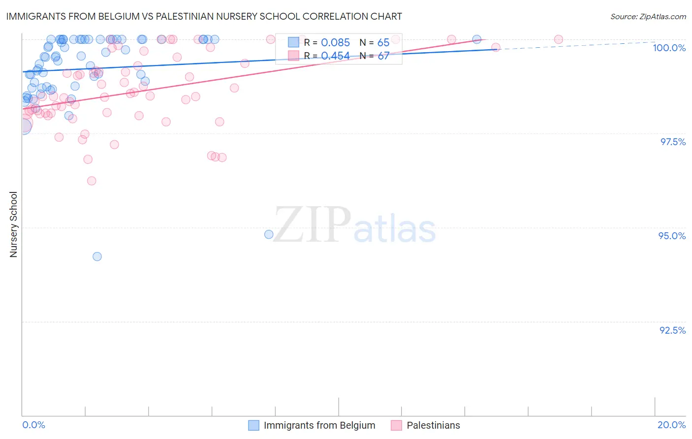 Immigrants from Belgium vs Palestinian Nursery School