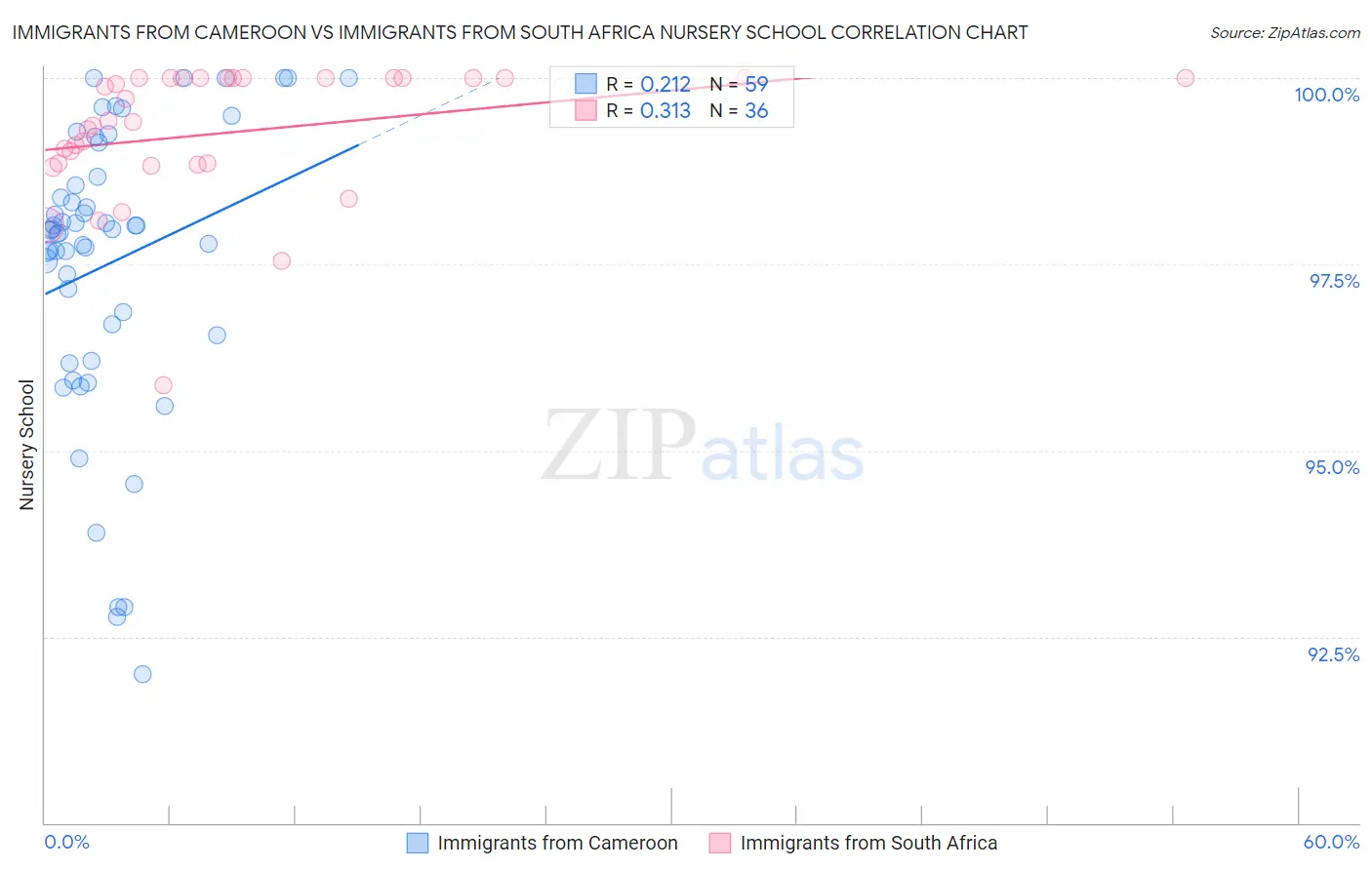 Immigrants from Cameroon vs Immigrants from South Africa Nursery School