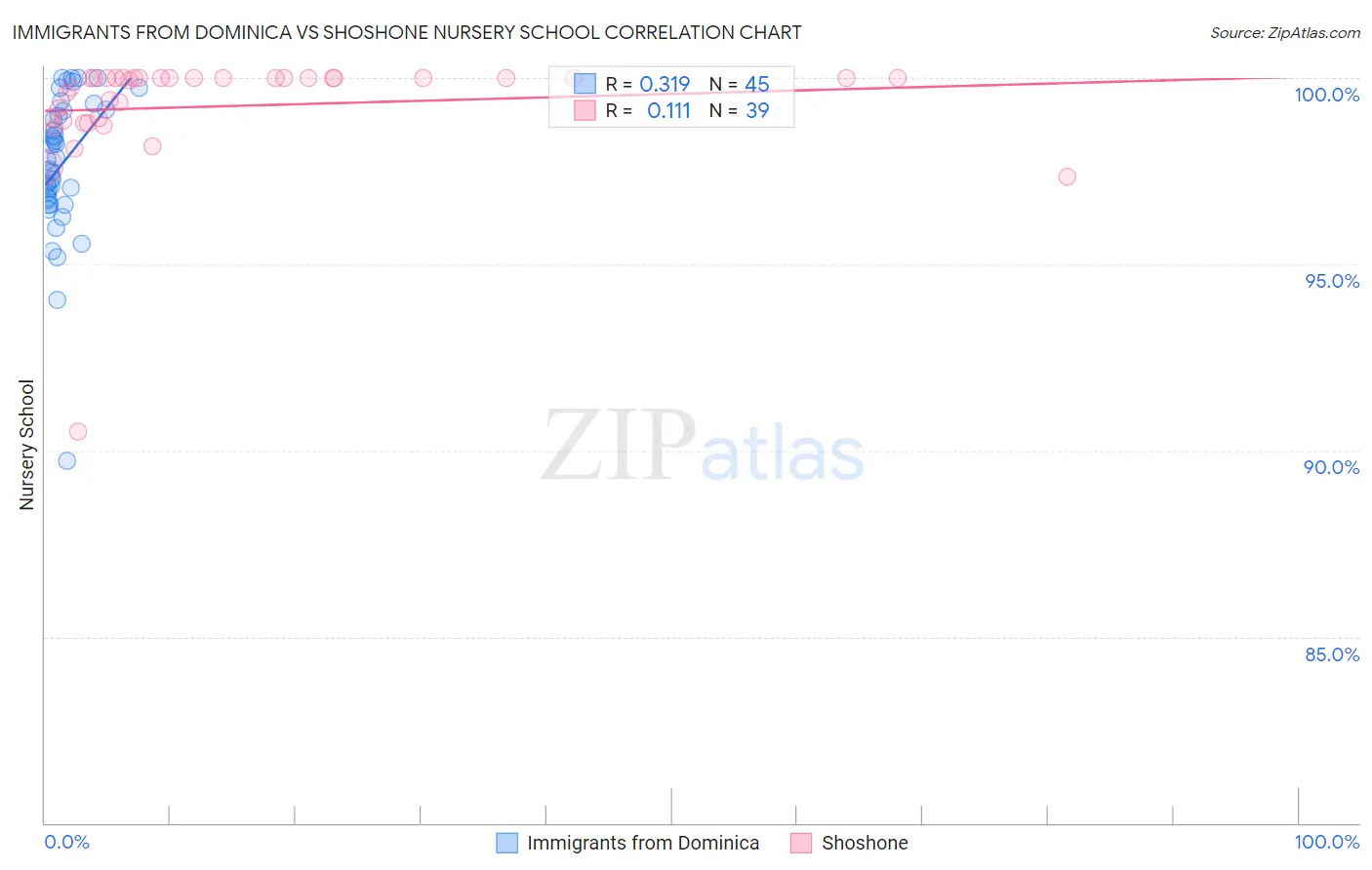 Immigrants from Dominica vs Shoshone Nursery School