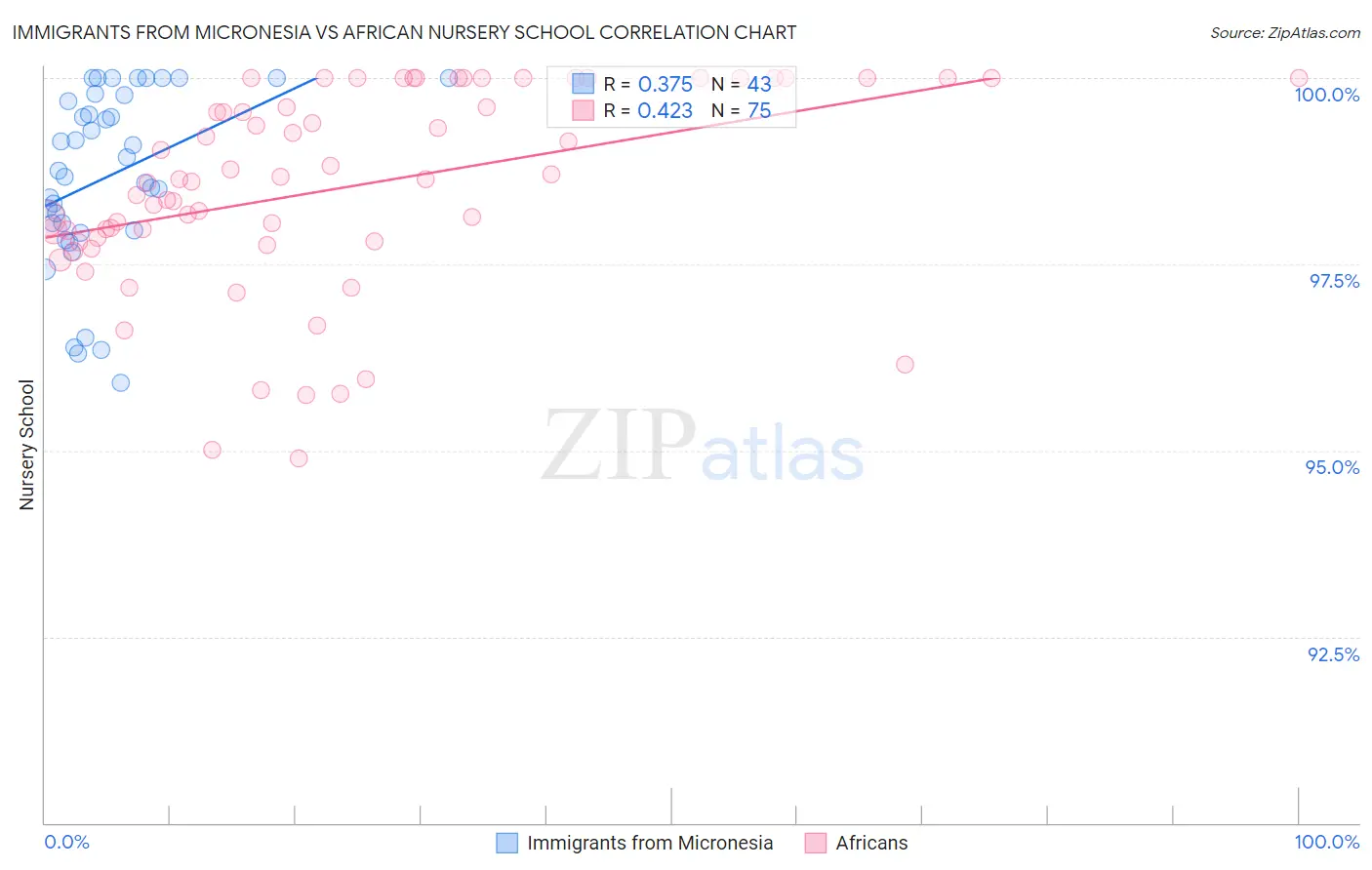 Immigrants from Micronesia vs African Nursery School