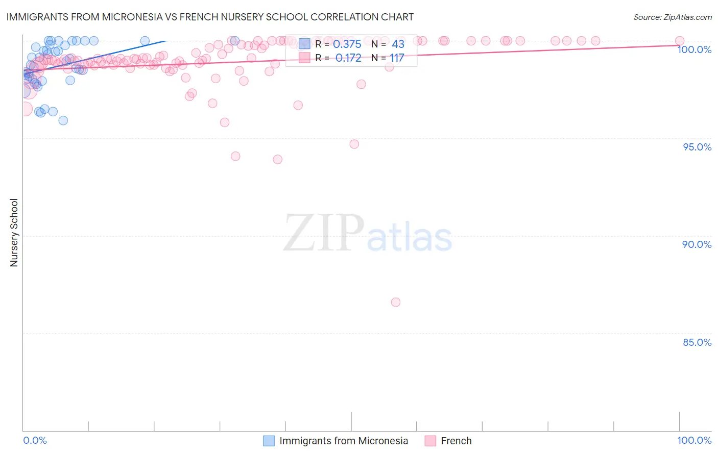 Immigrants from Micronesia vs French Nursery School