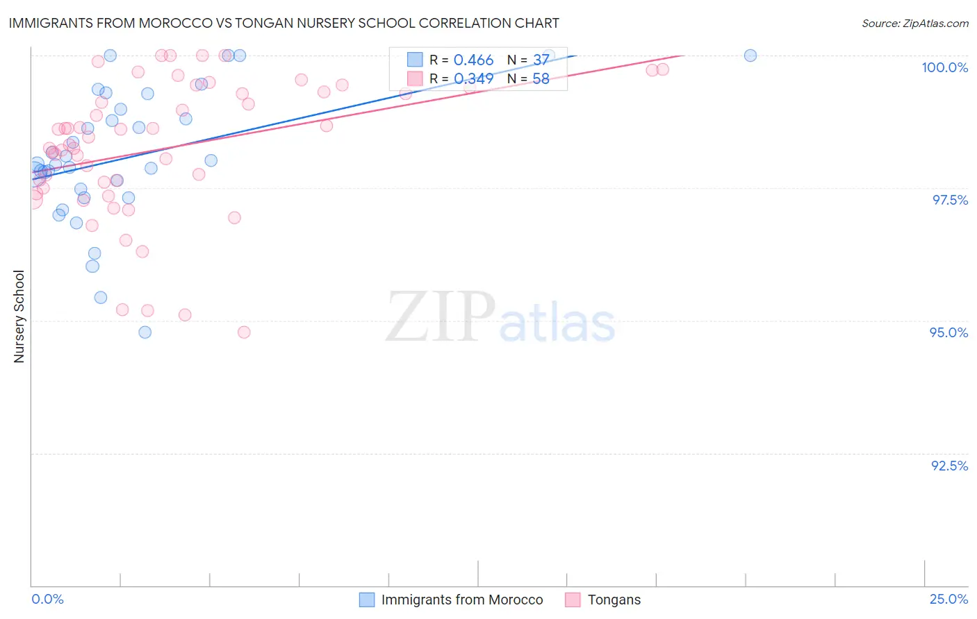 Immigrants from Morocco vs Tongan Nursery School